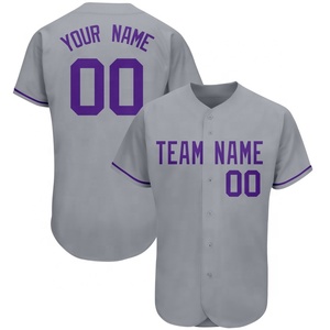Vente en gros 100% polyester sublimé maillot de baseball noir dernière conception à six boutons chemise de sport d'équipe personnalisable - Product Image 4