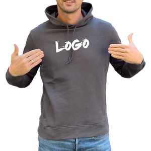 Sweats à capuche 100% coton de qualité supérieure sweat à capuche léger et respirant OEM d'impression de logo sur mesure - Product Image 6