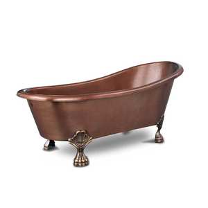 Baignoire autoportante en cuivre personnalisée de haute qualité Fabricant de drain de trempage très demandé Exportateur Fabriqué en Inde - Product Image 3