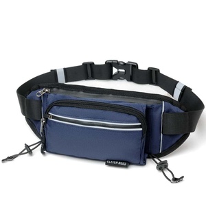 Sac banane unisexe en nylon de 5 pouces avec fermeture éclair, imperméable, pour le sport, avec décorations de patchs, idéal pour les voyages en extérieur - Product Image 4
