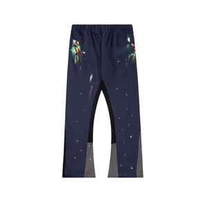 High Quality Unisex Casual Sweatpants Outdoor Training Sportswear <b>Lace</b> Men's Pants Washed Trouser Screen Printed Blank Wear - Product Image 6