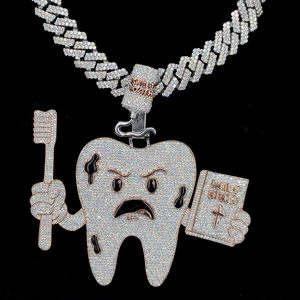 คุณภาพสูงที่กำหนดเองจี้ป้องกันทันตกรรมสีขาวทองใสอัญมณีเพชรอัญมณีสำหรับงานเลี้ยงและงานแต่งงาน - Product Image 2