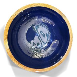 Factory Direct Wooden <b>Bowl</b> Printed Inside Decal Enamel <b>Wood</b> Fruit <b>Salad</b> <b>Bowl</b> Handmade Natural <b>Wood</b> <b>Salad</b> <b>Bowl</b> Eco Friendly - Product Image 2