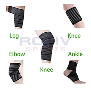 Genouillère de musculation de haute qualité, respirante, légère, en coton, avec couleur et logo personnalisés - Product Image 5