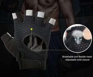 Guantes deportivos de camuflaje para hombre, guantes tácticos de gimnasio para levantamiento de pesas, entrenamiento físico, culturismo, entrenamiento, muñequera, guantes de ejercicio - Product Image 5