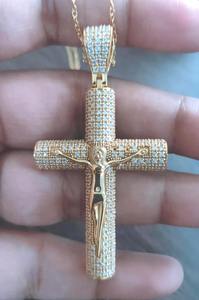 Pendentif Croix en Moissanite Diamant 925, Style Hip Hop - Product Image 2