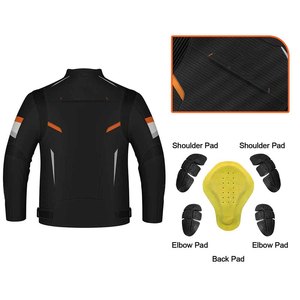 เสื้อแจ็กเก็ตมอเตอร์ไซค์ผ้าโพลีเอสเตอร์สำหรับใส่กลางแจ้งระบายอากาศได้ใส่สบาย - Product Image 5