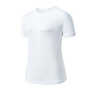 Camiseta ERKE para Mujer, Corte Ajustado, Cuello Redondo, Blanca, de Algodón Tejido con Decoración de Letras en Forma de Diamante, Tallas XS-XL Disponibles, Corte Corto - Product Image 1