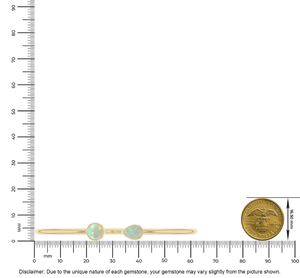 Premium High Finish 18K Gold Plated Adjustable Ethiopian Opal Twister <b>Bracelet</b> Pear Cab Bezel Setting Trendy Handmade Unisex - Product Image 3