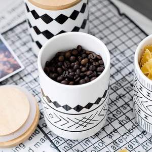 ราคาโรงงาน โถเซรามิกดีไซน์เนอร์สำหรับห้องครัวสมัยใหม่ โถเซรามิกสำหรับเสิร์ฟและเก็บอาหาร ผลิตด้วยงานฝีมือ - Product Image 4