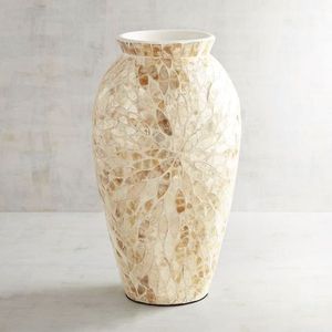 Nuevo diseño, gran oferta, jarrón de pedestal de nácar moderno, decoración del hogar, macetas, MOQ bajo, tamaño personalizado de Vietnam - Product Image 3