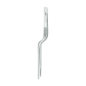 Pince à épiler professionnelle extra-longue de 16 cm en acier inoxydable, dentelée, plaquée de précision, durable, pour manucure, à pointe inclinée, pour préhension alimentaire - Product Image 2