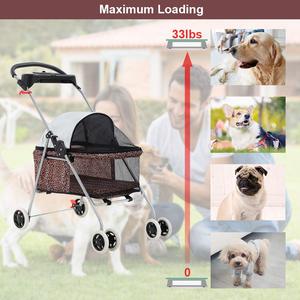 Cochecito para mascotas fácil de llevar para aventuras al aire libre con impresión personalizada de tela resistente a la intemperie - Product Image 5