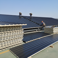 Panel Sándwich Impermeable para Techos, Panel Sándwich de Poliuretano para Techos de Silos de Almacenamiento a Granel, Almacenamiento de Granos y Piensos