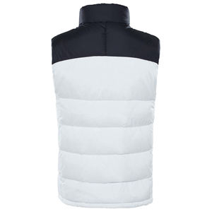 Veste rembourrée sans manches à la mode OEM pour hommes tissu en polyester de haute qualité couleur blanche unie veste légère pour hommes - Product Image 2