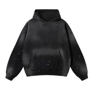 Sudadera con capucha desgastada para hombre de peso pesado estilo Street Wear Venta caliente Diseño de tendencia Sudadera con capucha desgastada de secado rápido - Product Image 1