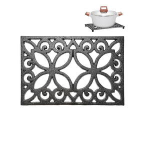 Dessous de plat en métal indien de forme carrée en laiton fini à la main carré rond pour Table de cuisine Table à manger résistant à la chaleur - Product Image 4