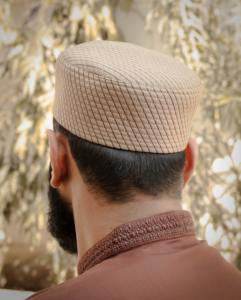 Neatly Stitched Islamic Prayer Cap for Men with Timeless Design Waterproof Casual & Sports Use for Namaz and Eid - Product Image 4