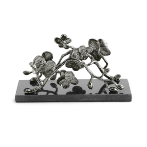 Porte-serviettes floral en nickel noir artisanal, support de luxe en métal pour serviettes de table, idéal pour la décoration de la maison, des hôtels et des restaurants - Product Image 3