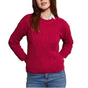 Designer personnalisé 100% pull pour femmes en cachemire pull uni de haute qualité avec col rond pour l'hiver vêtements de style décontracté - Product Image 1