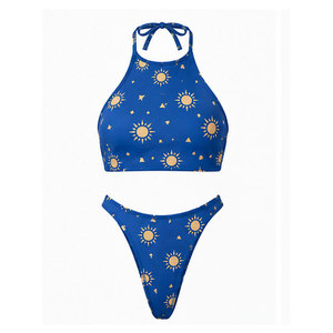 Conjunto de Bikini Personalizado para Mujer, Traje de Baño de Dos Piezas Elegante, Braguita de Cintura Alta, Ropa de Playa a la Moda, Colección de Trajes de Baño para Vacaciones de Verano - Product Image 1