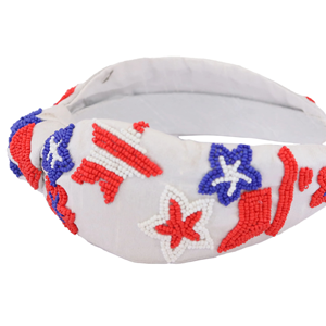 Creative Festival Headbands Floral Embroidery India Fashionable Comfortable <b>Top</b> Knot Turban Style for All Occasions America Day - Product Image 1