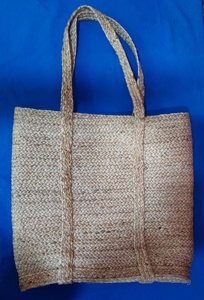 กระเป๋าโท้ทปอกระเจาขนาด17 "x 17" ที่เป็นมิตรกับสิ่งแวดล้อมผ้าทอมือขนาดใหญ่พร้อมสายรัดปิดซิปและตกแต่งตัวอักษร - Product Image 2