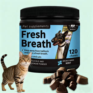 Suplemen perawatan mulut anjing gigi kunyah lembut membersihkan napas segar untuk gigi anjing mendukung perawatan kesehatan hewan peliharaan - Product Image 1