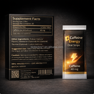 Complément énergétique à la caféine de qualité supérieure, film énergétique, vitamine, stimulant énergétique, pré-entraînement, protéines de musculation, bandelettes énergétiques orales à la caféine - Product Image 2
