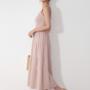 เสื้อผ้าผู้หญิงทรงเอไลน์ ผ้าเนื้อนุ่ม ใส่สบาย ไม่ยับ ไซส์ใหญ่ ความยาวระดับเข่า แต่งระบายช่วงอก สไตล์ลำลอง เหมาะสำหรับฤดูร้อน รับผลิตแบบ OEM ODM ขายส่ง - Product Image 1