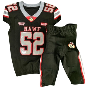 Uniforme de football américain réversible d'usine original personnaliser les maillots de football américain en sergé de haute qualité - Product Image 6