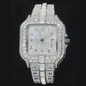 Montre de luxe pour homme, boîtier en alliage, style antique, quartz, montre professionnelle de cérémonie, diamants moissanite, précision - Product Image 3