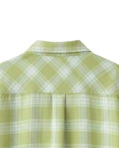 Chemise boutonnée surdimensionnée à carreaux pour femme, vert clair, manches longues, tunique décontractée en flanelle à carreaux, douce, automne-hiver, vente en gros - Product Image 6