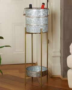 อ่างไวน์สีเงินสำหรับบ้านบาร์ร้านอาหารงานแต่งงานของโรงแรมงานปาร์ตี้ปีใหม่ถังแช่ไวน์อ่างเครื่องดื่มน้ำแข็ง - Product Image 1