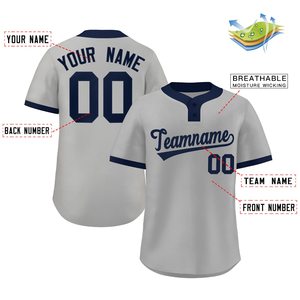 Jersey de softbol uniforme de béisbol personalizado con botones bordado equipo ajuste malla transpirable aparejos sarga letras de secado rápido jóvenes EE. UU. - Product Image 4