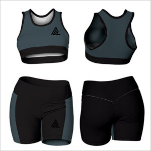 Conjuntos de Yoga de verano para mujer, chaqueta con logotipo personalizado transpirable ecológica sólida, pantalones cortos, deportes, gimnasio, entrenamiento, Fitness, conjunto de chándal de 2 piezas - Product Image 1