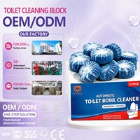 Nettoyants automatiques pour toilettes en blocs OEM, écologiques, parfum citron, comprimés à libération lente, désodorisant efficace, rafraîchisseur, anti-taches