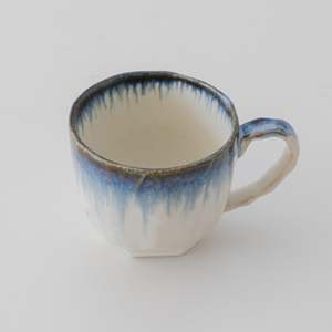 Drip Blue & Brown Ceramic <b>Cup</b> <b>Set</b> - Product Image 4