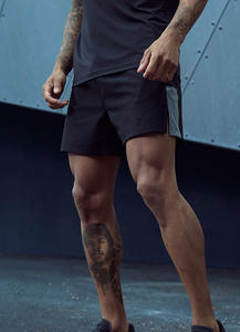 Custom Logo <b>Mens</b> Athletic Gym <b>Short</b> Black Summer Workout Wear Breathable Elastic Waist Drawstring Running Fitness <b>Shorts</b> for <b>Men</b> - Product Image 4