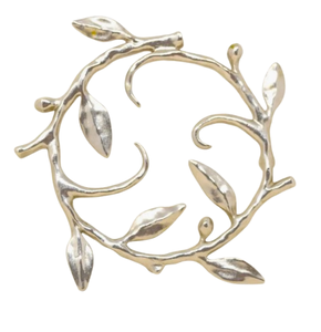 Diseño de hoja de plata Salvamanteles redondeados Decoración de mesa y accesorios Mayorista Top Trending Trivets Salvamanteles de metal de aluminio para Cocina - Product Image 1