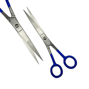6 Inch <b>Left</b>-<b>Handed</b> Stainless Steel Long Handle Swivel Rings Thinning Salon Barber <b>Scissors</b> for Professional Hair Cutting - Product Image 2
