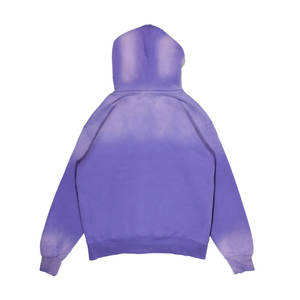 Diseño personalizado logotipo personalizado invierno alta calidad pulóver sol desteñido sudaderas con capucha de talla grande ropa informal algodón mezclado polar - Product Image 2