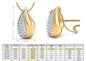 Collar delicado chapado en oro sólido de 18 quilates para mujer, colgante de diamante con gota de agua, cadena de cuentas de piedras preciosas de circón para fiestas - Product Image 4