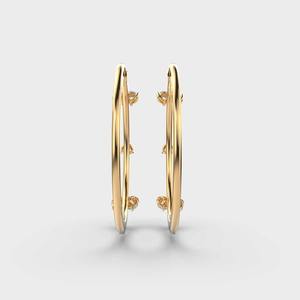 Luxury 14K Rose/White/Yellow Gold Rhodium Plated Diamond <b>Hoop</b> <b>Earrings</b> | Wedding & Party <b>Fine</b> Jewelry for Women OEM/ODM - Product Image 2