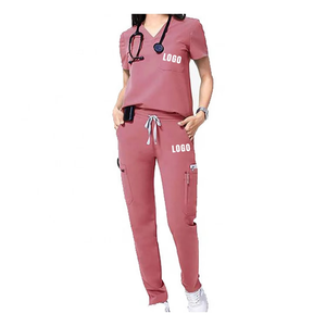Uniforme Médico de Hospital al por Mayor, Chaqueta y Pantalones Deportivos, Uniforme Quirúrgico Unisex, Traje Quirúrgico de Punto Transpirable y Cómodo - Product Image 1
