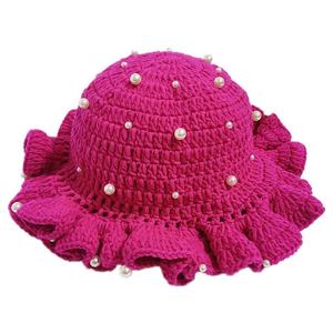 Crochet Foreign Trade for Cross-Border New Handmade Pleated Ruffled Personality Adult Fisherman <b>Hat</b> Character Breathable Cotton - Product Image 3