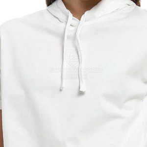 High Quality 100% Cotton <b>Winter</b> Women Crop <b>Top</b> Hoodies with Front Logo Quick Dry Outdoor Use - Product Image 5