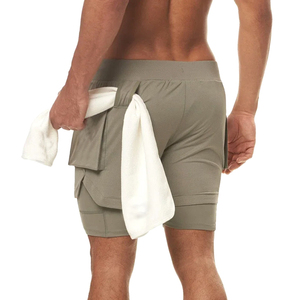 Pantalones cortos de entrenamiento para correr de secado rápido, cintura elástica, ropa de hombre de la más alta calidad, pantalones cortos de gimnasio lisos, pantalones cortos deportivos transpirables para hombre - Product Image 3