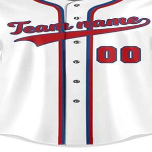 Jersey de béisbol con botón completo 100% poliéster personalizado sublimación de moda Jersey de béisbol transpirable - Product Image 5