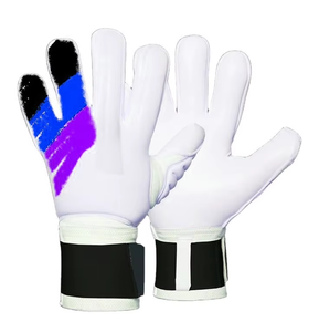 Solid Color Latex Outdoor Professional Goalkeeper <b>Gloves</b> Adjustable Wrist Strap Waterproof Full Finger Design-Wholesale Soccer - Product Image 3